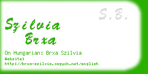 szilvia brxa business card
